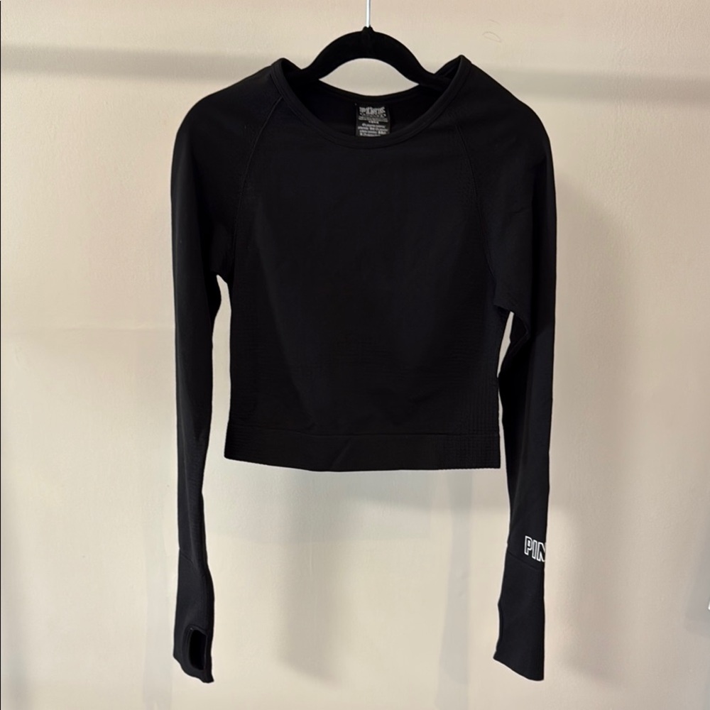 PINK Victoria's Secret Black Long Sleeve Women's Top